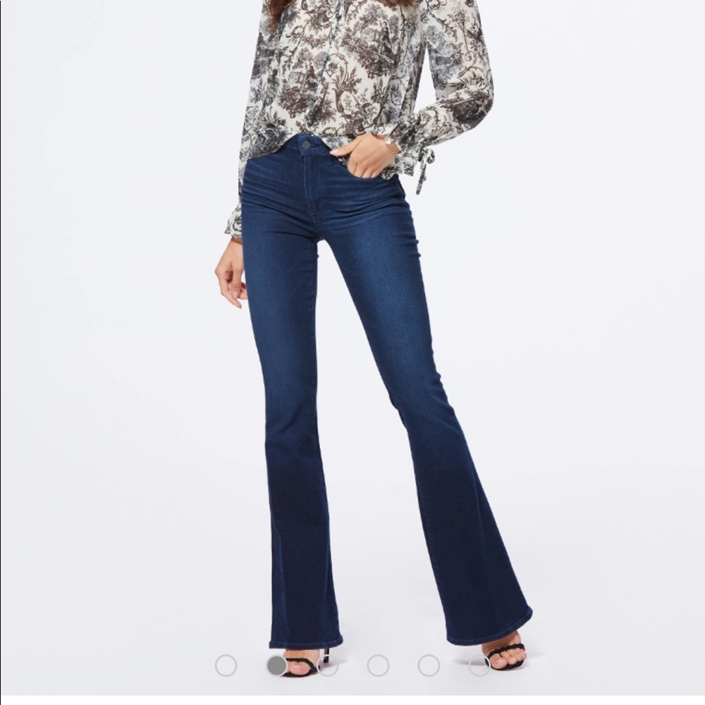 PAIGE high rise bell canyon flare jeans